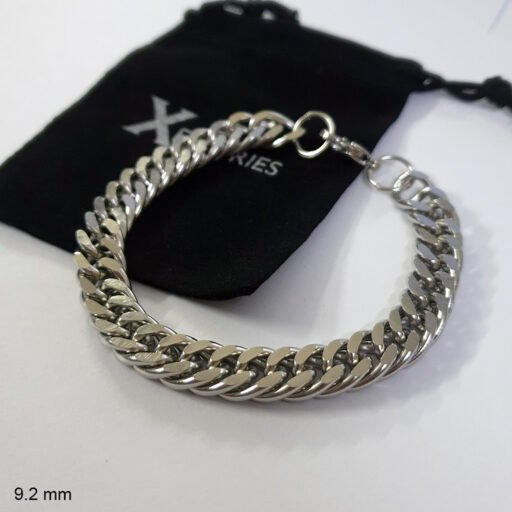 Double Curb Bracelet - 18 cm - Steel - Xessories