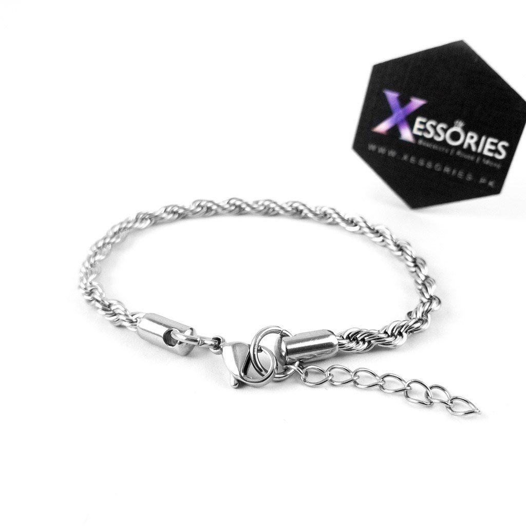Rope Chain Bracelet Steel 4mm 18cm Xessories